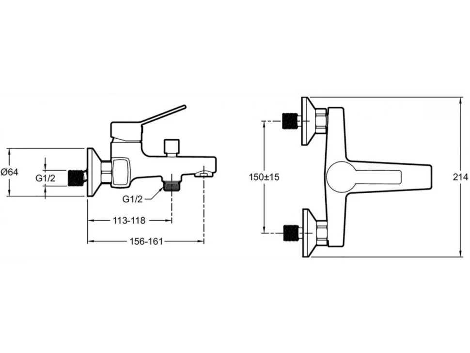 Комплект для ванной Jacob Delafon Eo E24158RU-CP + E24160RU-CP + E32907-CP