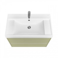 Тумба с раковиной Roca Ona Olive 80 оливковая матовая, раковина ZRU9307562