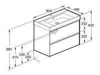 Тумба с раковиной Roca Ona Olive 80 оливковая матовая, раковина ZRU9307562