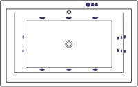 Акриловая ванна Excellent Crown Lux Smart 190x120 см, встраиваемая, с гидромассажем, белая, с каркасом, для двоих, со сливом-переливом, фурнитура золото