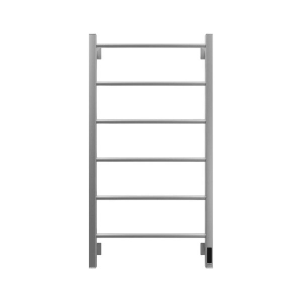 Полотенцесушитель электрический Grota Simple K 530х1000 NM EL 100x55 см, подключение справа, слева, скрытое подключение справа, матовый хром, лесенка