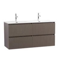 Тумба с раковиной BelBagno Uno 120 подвесная, 4 ящика, матовая бежевая