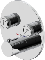 Термостатический смеситель встраиваемый Plumberia Selection PSBOX PSB1902CR С ВНУТРЕННЕЙ ЧАСТЬЮ, хром