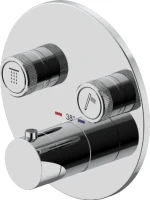 Термостатический смеситель встраиваемый Plumberia Selection PSBOX PSB1902CR С ВНУТРЕННЕЙ ЧАСТЬЮ, хром