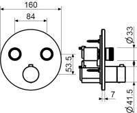 Термостатический смеситель встраиваемый Plumberia Selection PSBOX PSB1902CR С ВНУТРЕННЕЙ ЧАСТЬЮ, хром