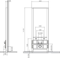 Инсталляция для биде AM.PM I032701 крепление к полу и стене