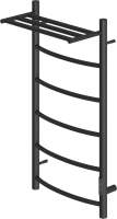 Полотенцесушитель электрический Point Афина П5 PN04848PB 40х80, черный, с полкой
