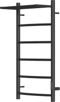Полотенцесушитель электрический Point Афина П5 PN04848PB 40х80, черный, с полкой
