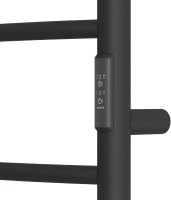 Полотенцесушитель электрический Point Афина П5 PN04848PB 40х80, черный, с полкой
