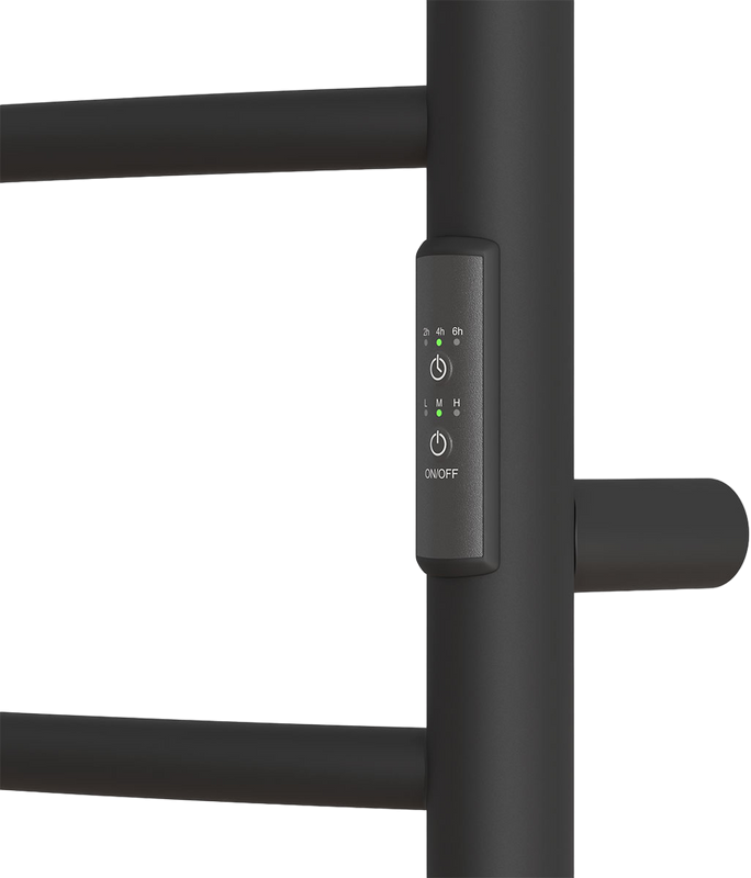 Полотенцесушитель электрический Point Афина П5 PN04848PB 40х80, черный, с полкой