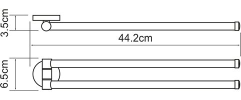 Полотенцедержатель Wasserkraft Rhein K-6231