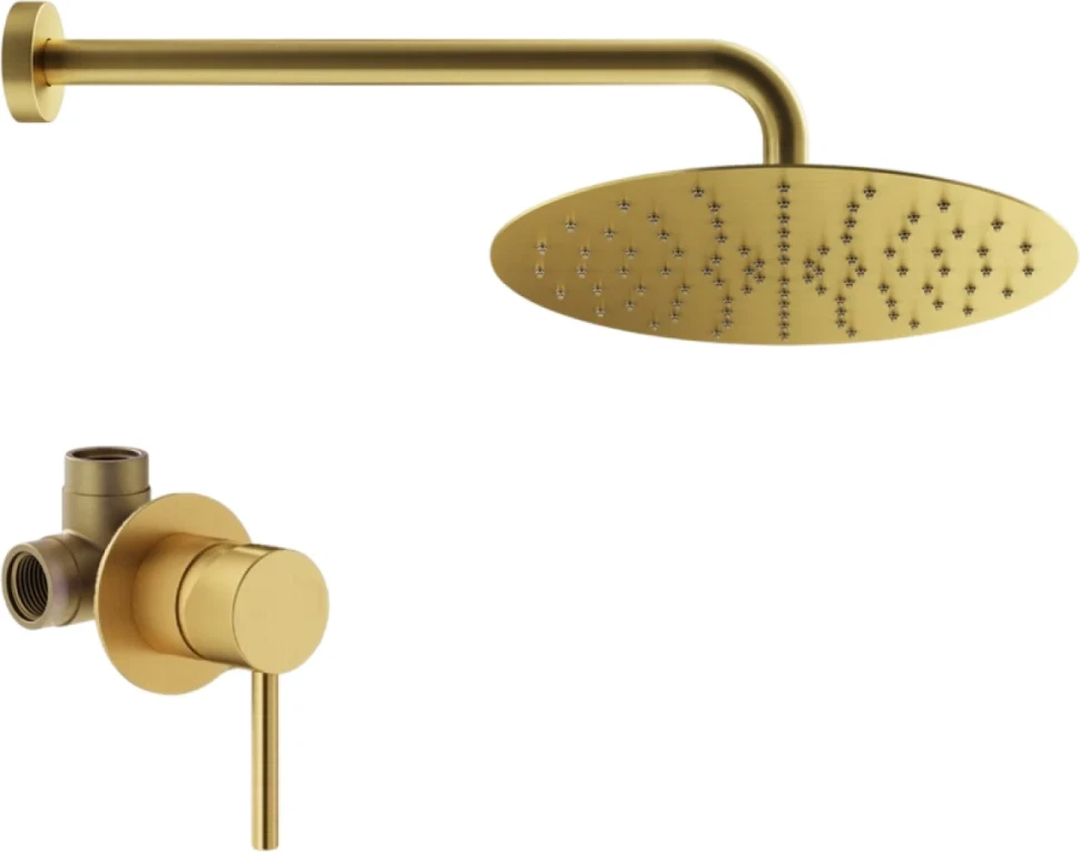 Душевой комплект Plumberia Selection Ixo KITXO01OB С ВНУТРЕННЕЙ ЧАСТЬЮ, золото брашированное
