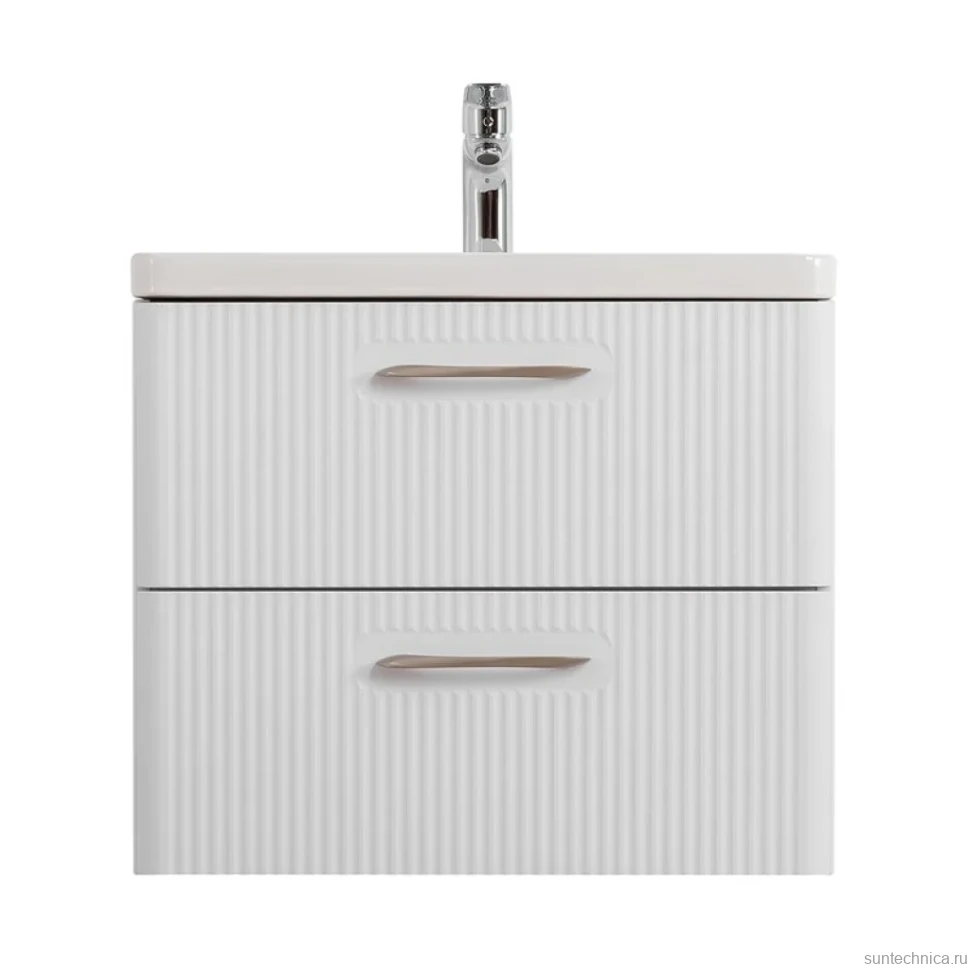 Тумба с раковиной BelBagno Due 50 белый металлик