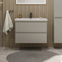 Тумба под раковину без столешницы SanStar Riana 80 подвесная, grey