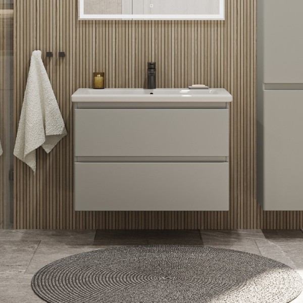 Тумба под раковину без столешницы SanStar Riana 80 подвесная, grey