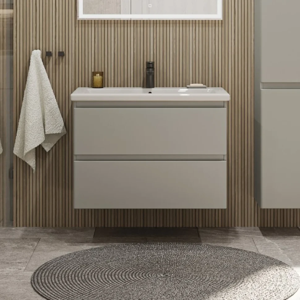 Тумба под раковину без столешницы SanStar Riana 80 подвесная, grey