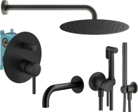 Комплект для ванной Plumberia Selection Ixo KITZXO19NO60 С ВНУТРЕННЕЙ ЧАСТЬЮ, черный матовый
