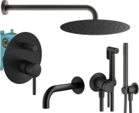 Комплект для ванной Plumberia Selection Ixo KITZXO19NO60 С ВНУТРЕННЕЙ ЧАСТЬЮ, черный матовый
