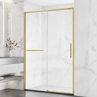 Душевая дверь Slim Soft VDS-1SS120CLG, 1200, брашированное золото, стекло прозрачное
