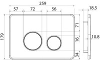 Кнопка смыва IDDIS Unisteel UNS01MBi77 нержавеющая сталь, черная