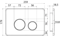 Кнопка смыва IDDIS Unisteel UNS01MBi77 нержавеющая сталь, черная Кнопка смыва IDDIS Unisteel UNS01MBi77 нержавеющая сталь, черная