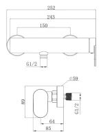 Смеситель для душа Agger Sweet A2720022 сатин матовый Смеситель для душа Agger Sweet A2720022 сатин матовый