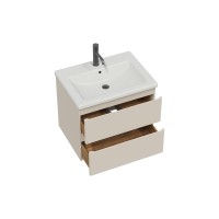 Тумба с раковиной SanStar Riana 50 подвесная, cappuccino, раковина Como 50