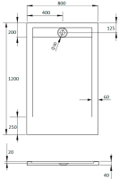 Поддон для душа Radaway Teos F 120x80 white, с сифоном
