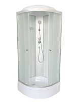 Душевая кабина DTO LM790 стандартная (90х90х215), средний поддон (27 см), профиль хром, стекло матовое (4 мм), 4 места