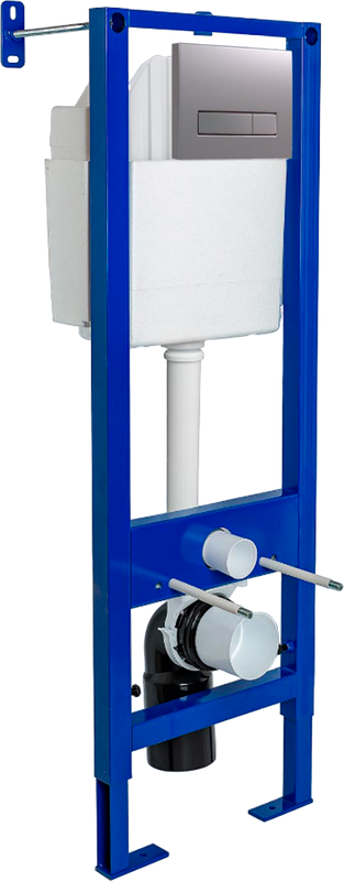 Система инсталляции для унитазов Berges Atom Line 410 с кнопкой смыва, матовый хром