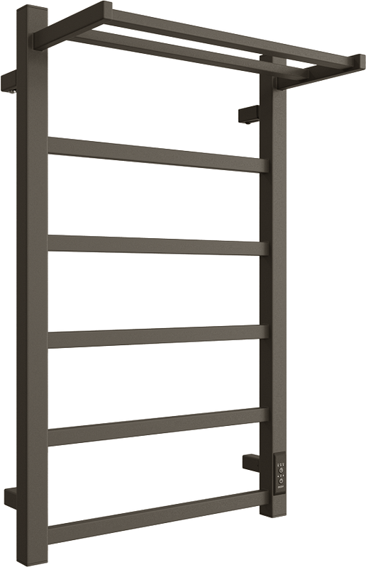 Полотенцесушитель электрический Двин Fj Plaza Neo 80х50, графит, с полкой