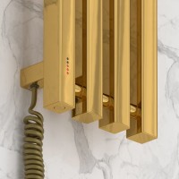 Полотенцесушитель электрический Сунержа Сатерленд 4.0 03-0854-1215 120x20 см, подключение слева, скрытое подключение слева, золото, I-образный