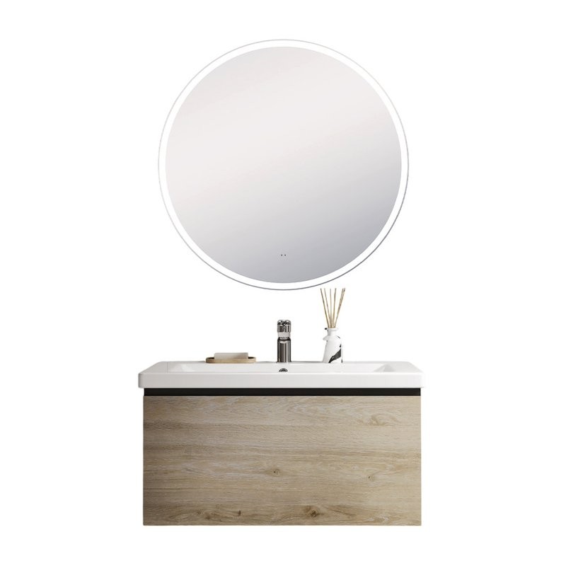 Мебель для ванной комнаты Vigo Cross 80 подвесная, 1 ящик, светлое дерево