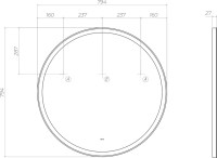 Мебель для ванной комнаты Vigo Cross 80 подвесная, 1 ящик, светлое дерево