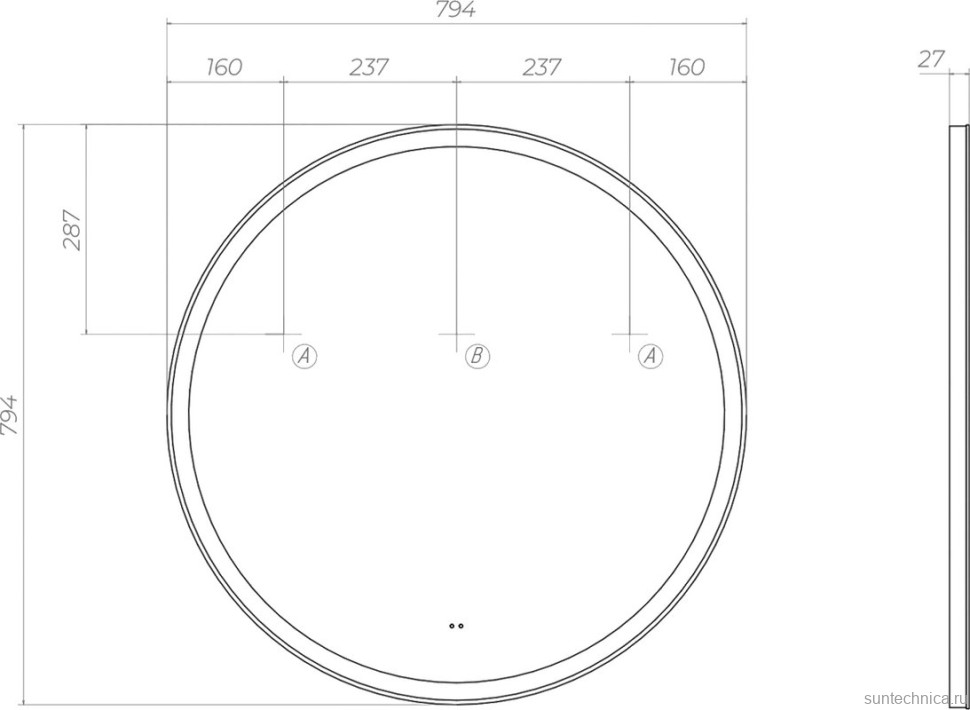 Мебель для ванной комнаты Vigo Cross 80 подвесная, 1 ящик, светлое дерево