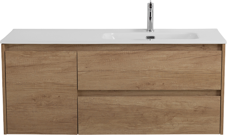 Тумба с раковиной BelBagno Kraft 120 R, 2 ящика, дверца, rovere nebrasca nature