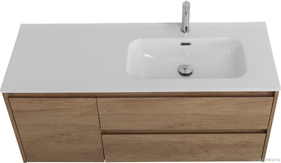 Тумба с раковиной BelBagno Kraft 120 R, 2 ящика, дверца, rovere nebrasca nature