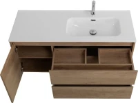 Тумба с раковиной BelBagno Kraft 120 R, 2 ящика, дверца, rovere nebrasca nature