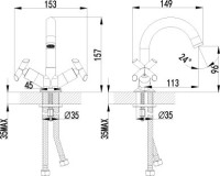 Смеситель для раковины Lemark Practica LM7507C