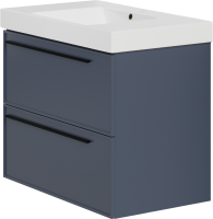 Тумба с раковиной La Fenice Elba Twin 80 подвесная, blu grigio, раковина Cubo 80