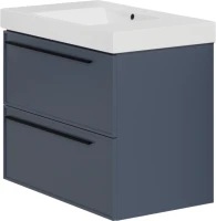 Тумба с раковиной La Fenice Elba Twin 80 подвесная, blu grigio, раковина Cubo 80
