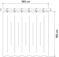 Штора для ванной IDDIS Basic B12P118i11 180х180