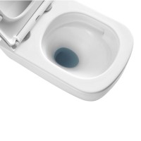 Унитаз подвесной AZARIO Campo AZ-1883WH безободковый, с микролифтом, глянцевый белый