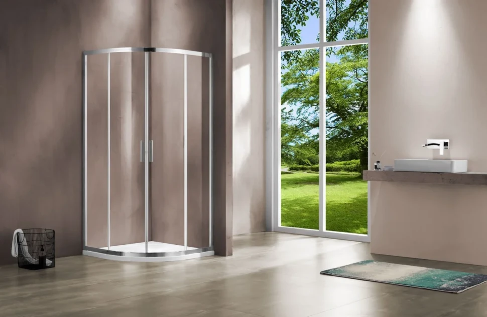 Душевой уголок Vincea Garda VSQ-1G100CL 100x100, профиль хром, стекло прозрачное