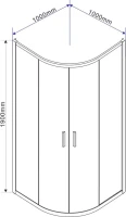 Душевой уголок Vincea Garda VSQ-1G100CL 100x100, профиль хром, стекло прозрачное