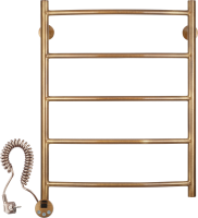Полотенцесушитель электрический Secado Милан 1 плюс 75x55 см, подключение слева, бронза, лесенка, латунь
