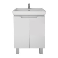 Тумба с раковиной Dreja Q Plus (D) 55 подвесная, белый глянец