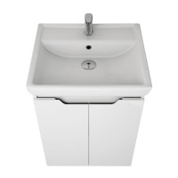 Тумба с раковиной Dreja Q Plus (D) 55 подвесная, белый глянец