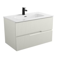 Тумба с раковиной Cezares Duet 80 альпака брашированная, раковина Cezares CZR-8095-80