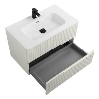 Тумба с раковиной Cezares Duet 80 альпака брашированная, раковина Cezares CZR-8095-80